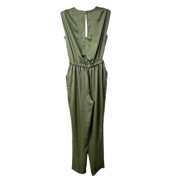 Ramy Brook Hudson Jumpsuit Sleeveless Satin Sage Green Womens Size XS $465 NEW - Picture 3 of 9